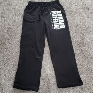Sweats, lounge pants, black size medium. DUNDER MIFFLIN INC. Nice